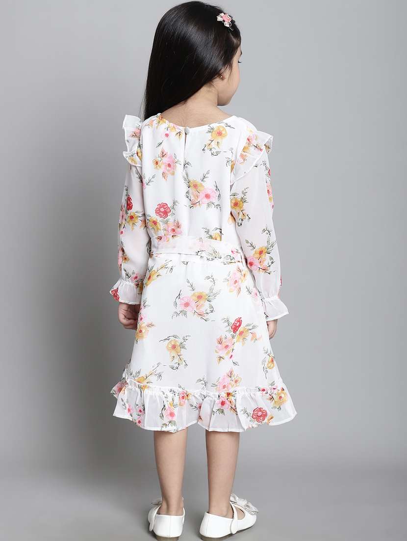 girls round neck long sleeves frock - 20396305 -  Standard Image - 4