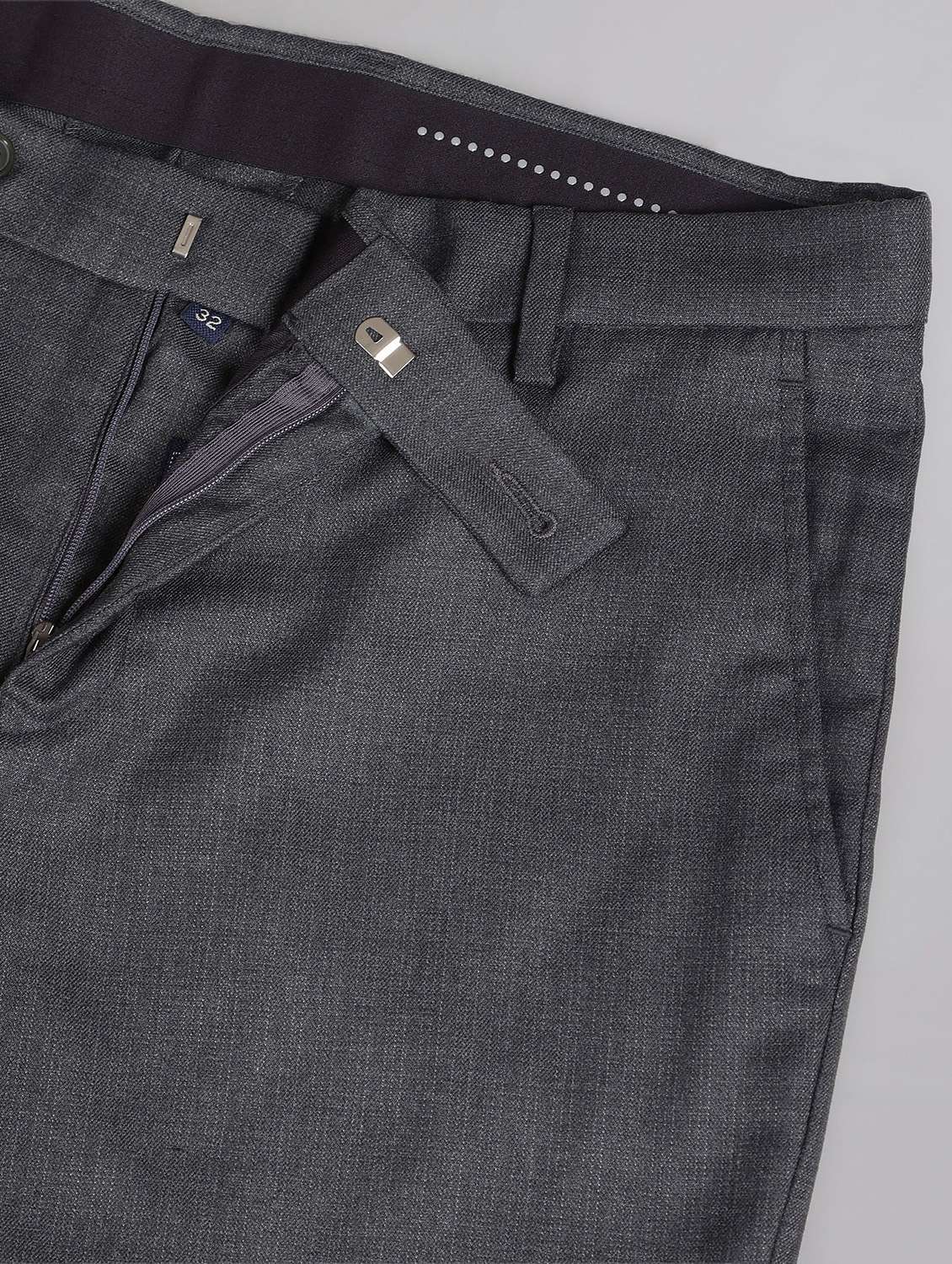 men mid rise solid flat front formal trouser - 20396432 -  Standard Image - 4