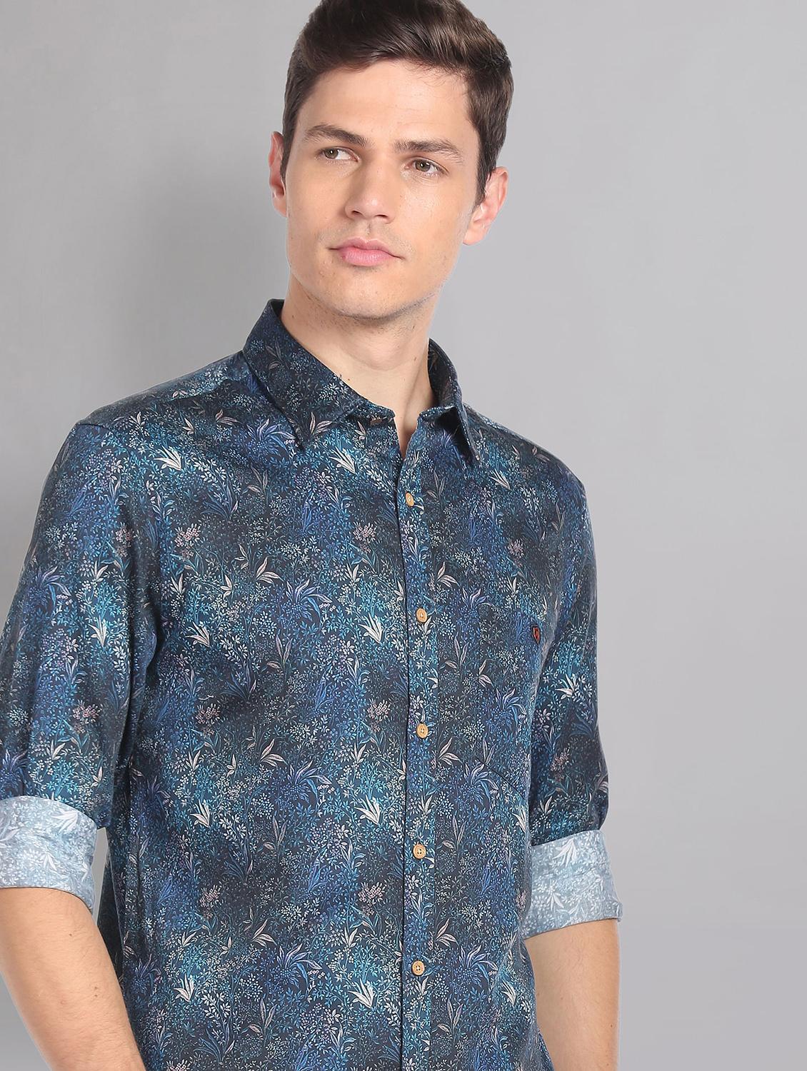 tropical print cotton shirt - 20396481 -  Standard Image - 1