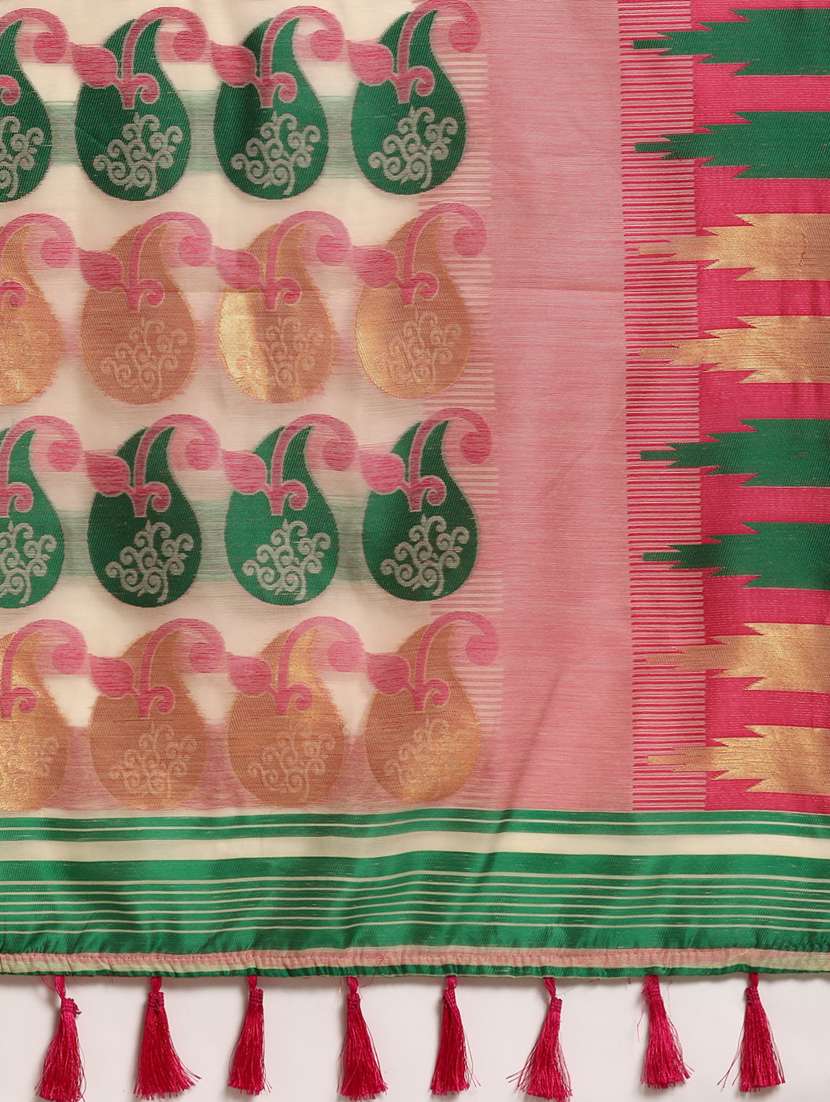 women's self design pink colored saree - 20396596 -  Standard Image - 4