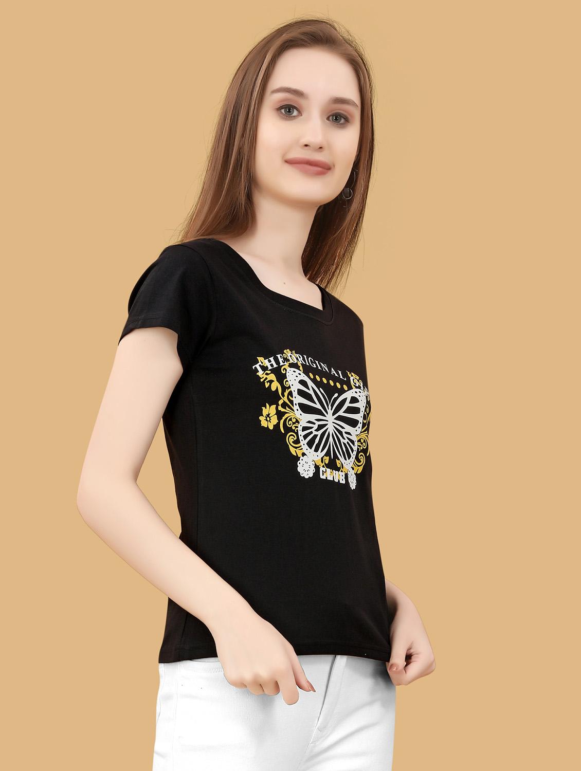 round neck printed t-shirt - 20396670 - Standard Image - 1
