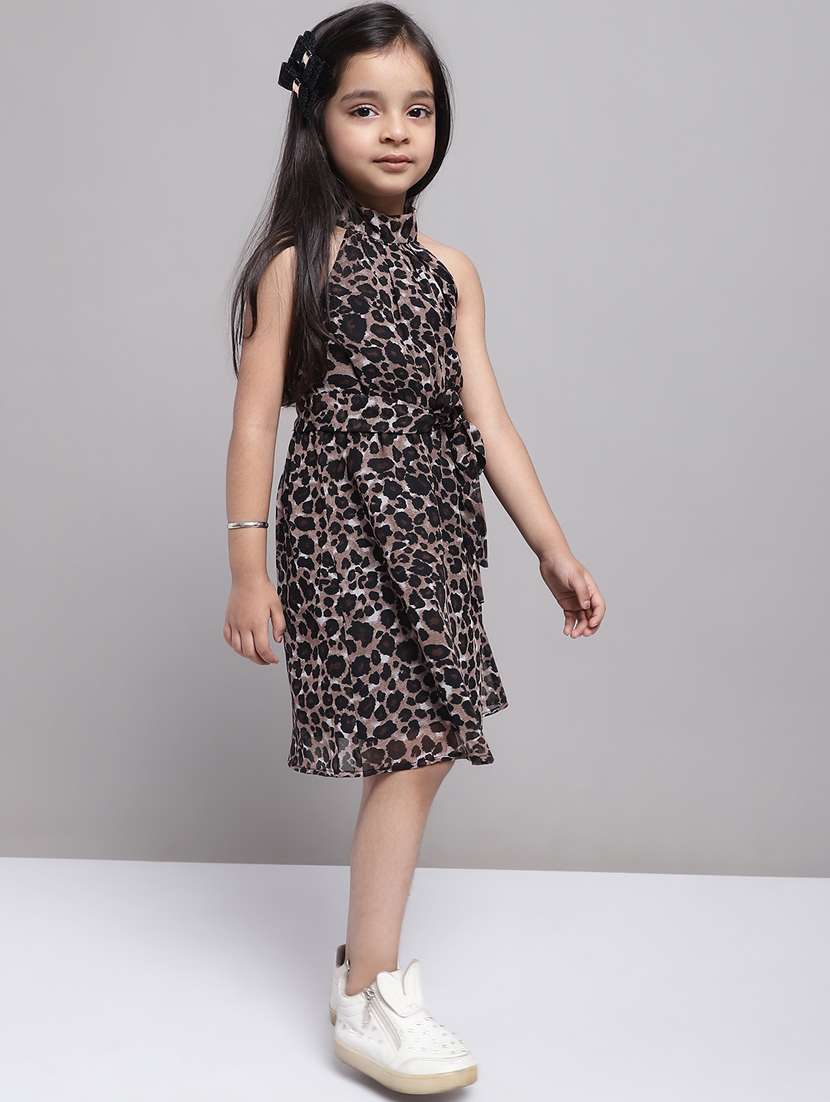 girls halter neck sleeveless frock - 20396811 -  Standard Image - 1