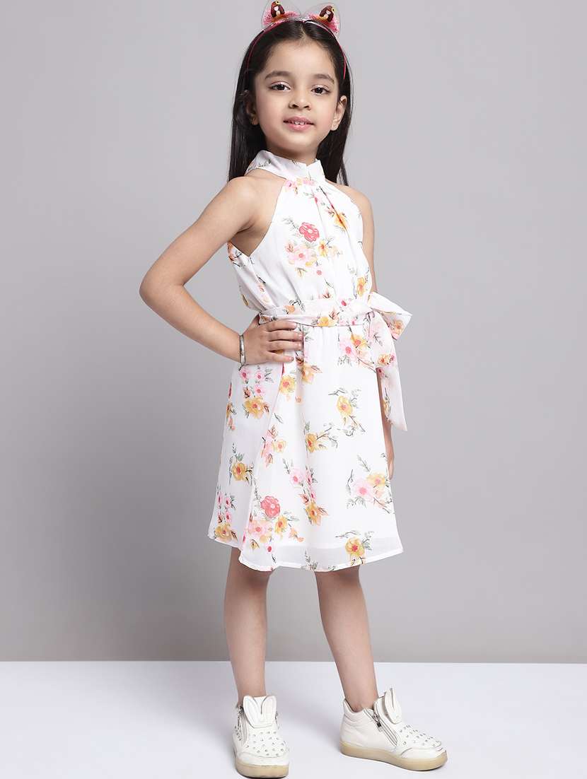 girls halter neck sleeveless frock - 20396817 -  Standard Image - 1