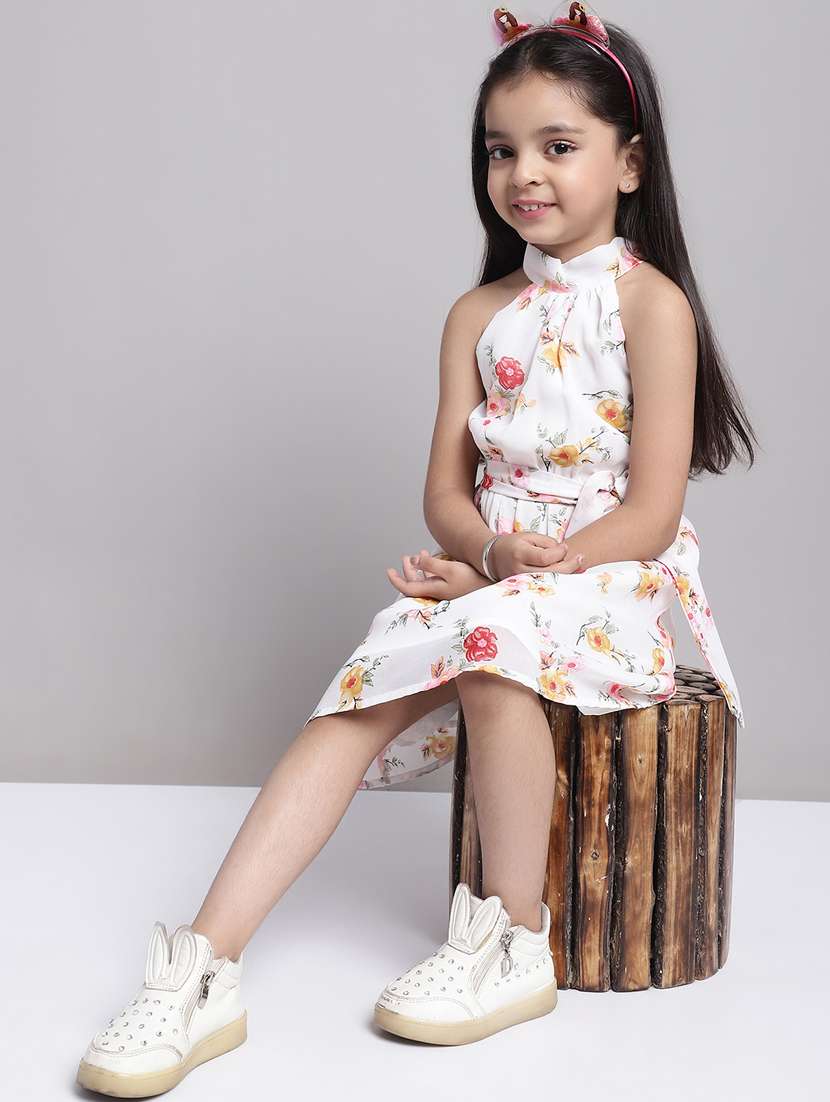 girls halter neck sleeveless frock - 20396817 -  Standard Image - 4