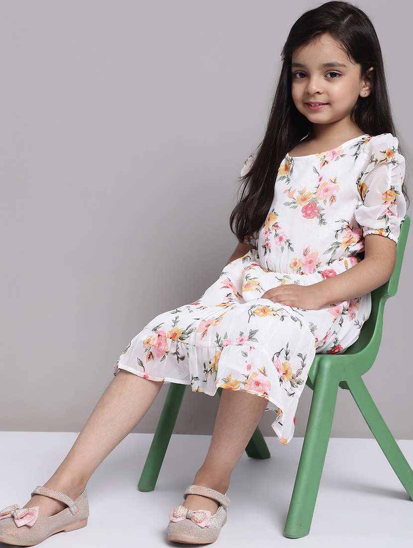 girls round neck short sleeves frock - 20396832 -  Standard Image - 4