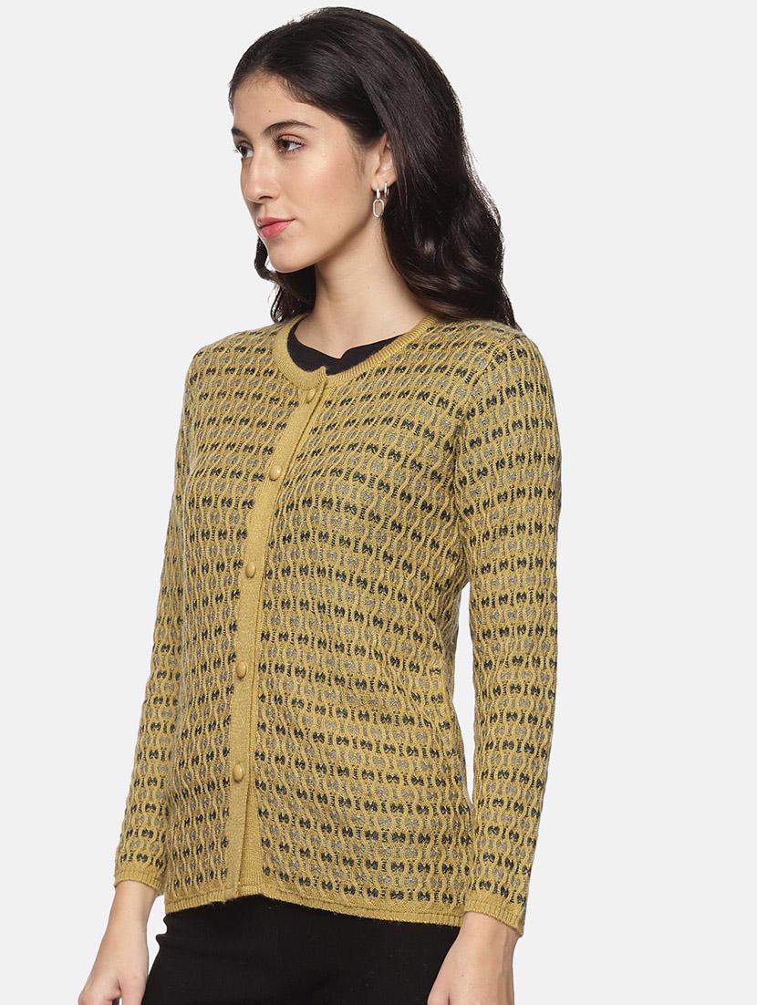women beige wool blend cardigan - 20396838 - Standard Image - 1