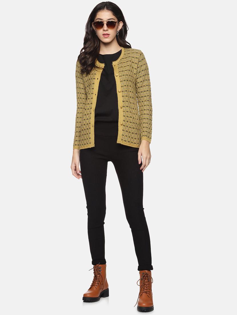 women beige wool blend cardigan - 20396838 - Standard Image - 4