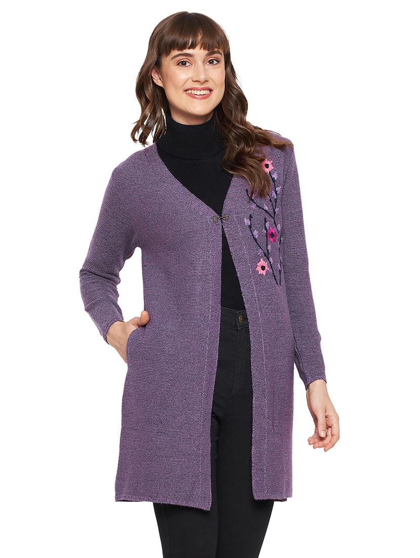 v neck solid with work cardigan - 20396977 - Standard Image - 1