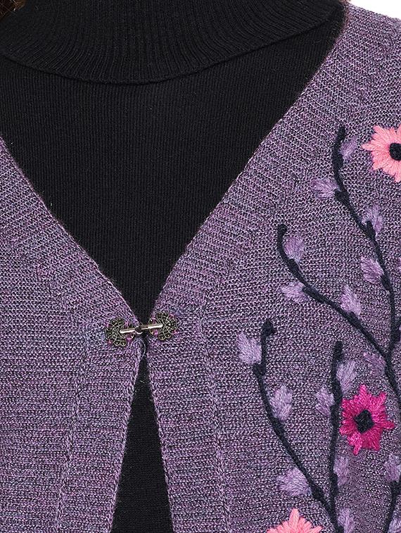 v neck solid with work cardigan - 20396977 - Standard Image - 4
