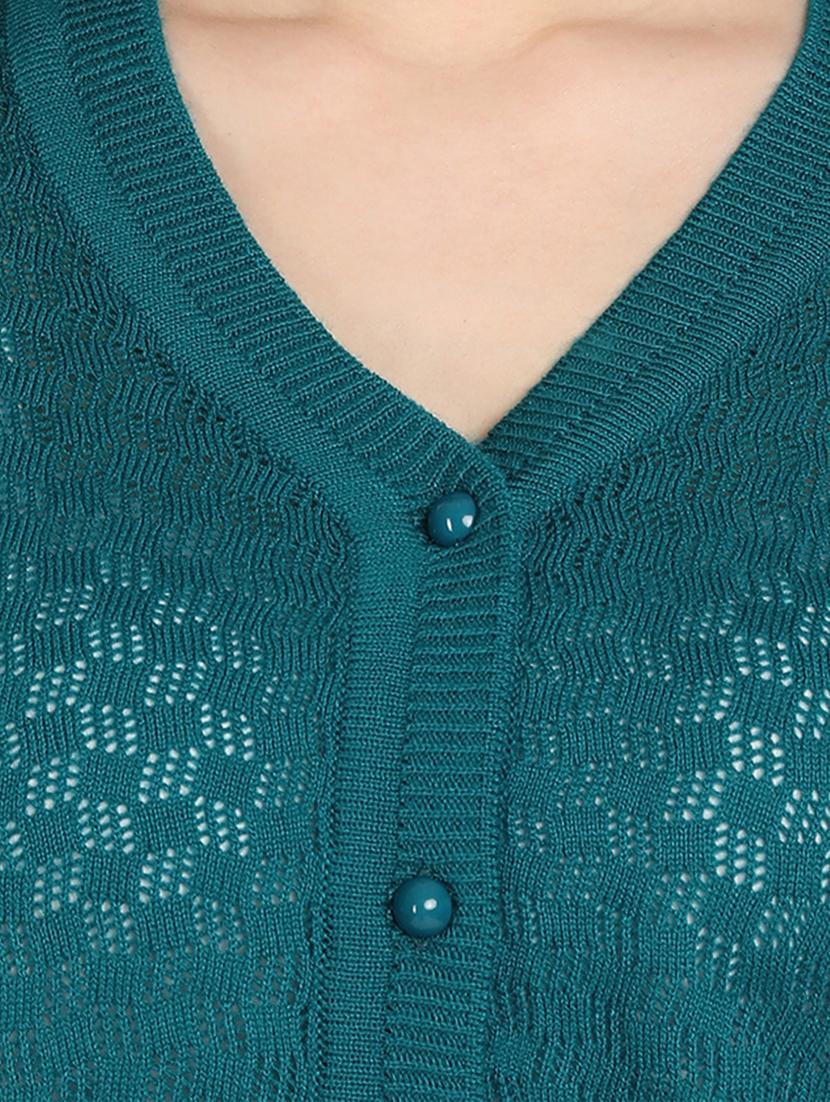 women green wool blend cardigan - 20397028 - Standard Image - 4