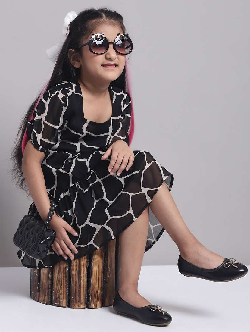 girls square neck short sleeves frock - 20397160 -  Standard Image - 4