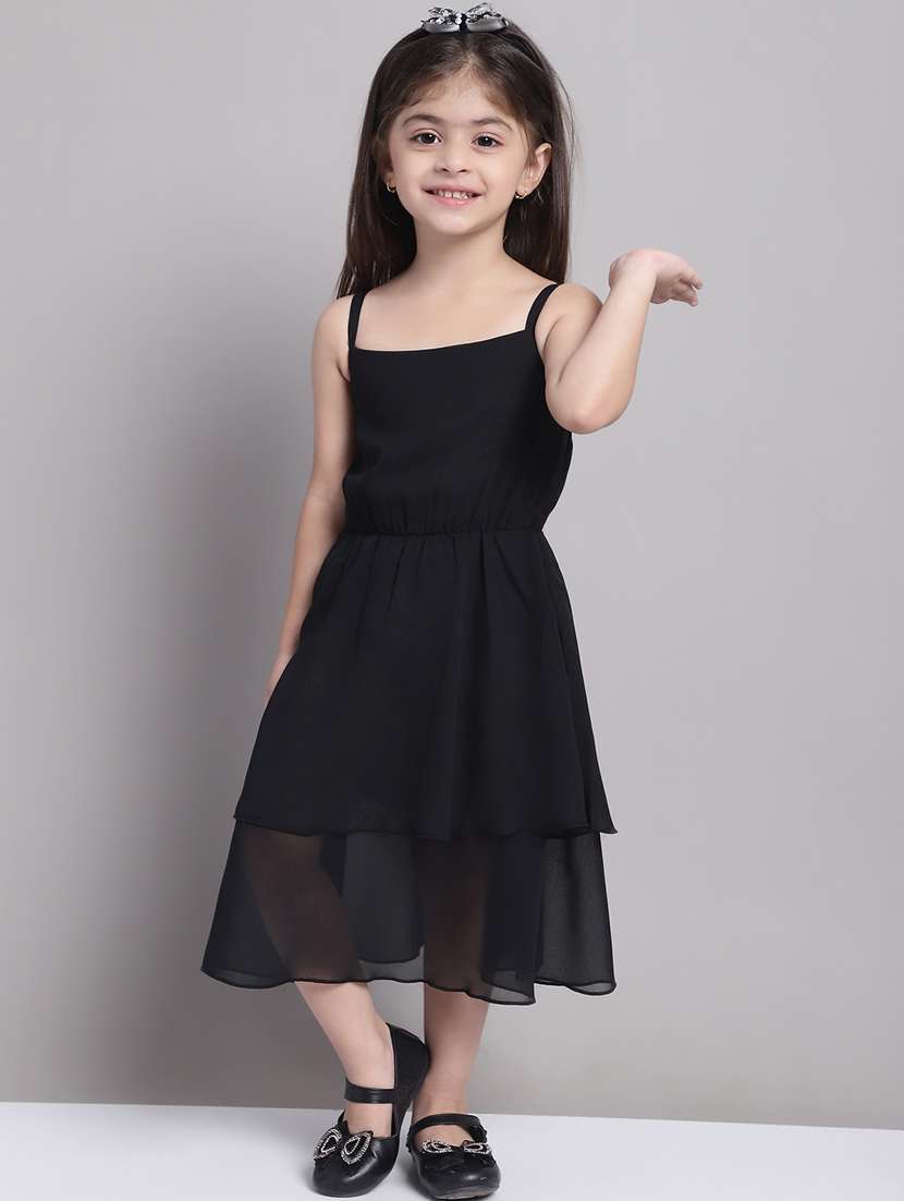 girls shoulder strap sleeveless frock - 20397187 -  Standard Image - 4