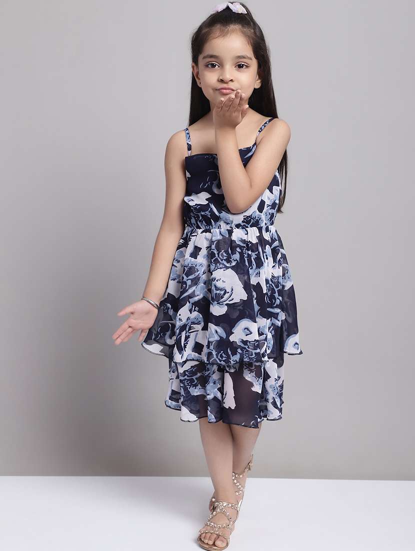 girls square neck sleeveless frock - 20397191 -  Standard Image - 1