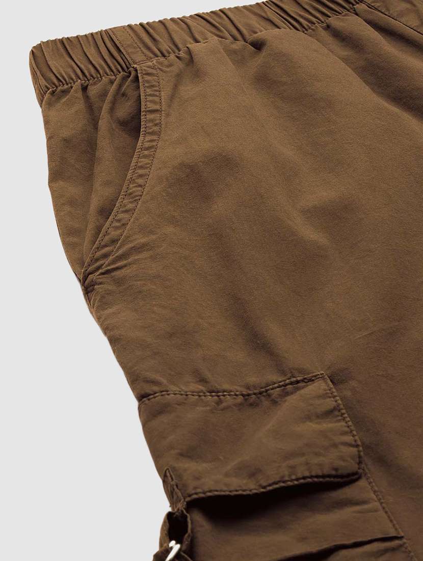 women brown solds cargos trousers - 20397215 -  Standard Image - 4