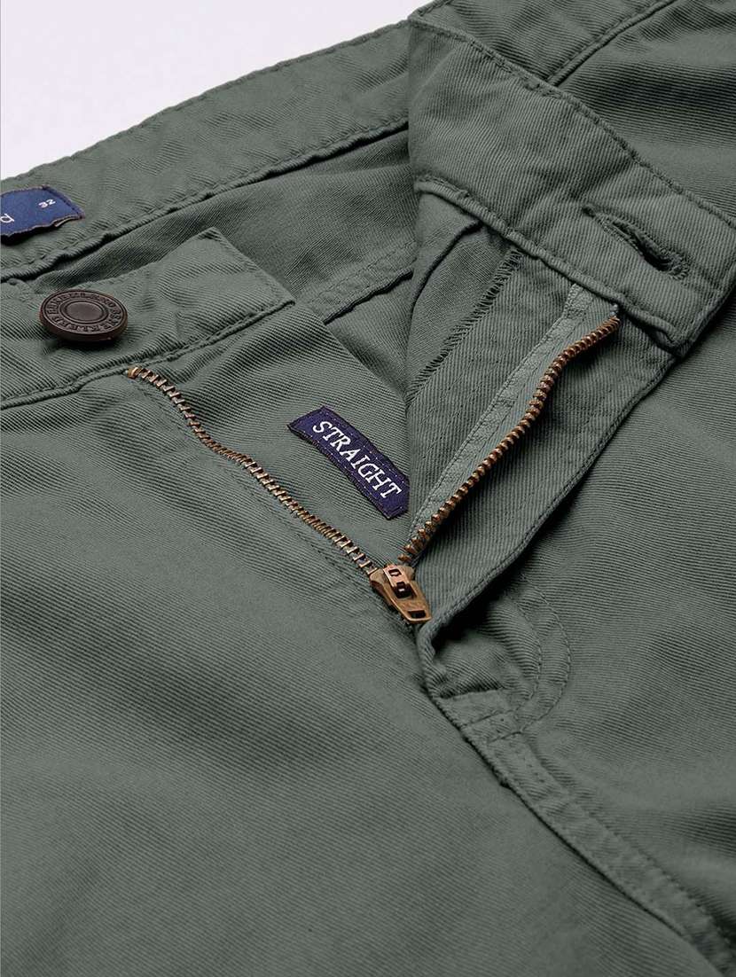 men solid charcoal cotton cargos casual trouser - 20397345 -  Standard Image - 4