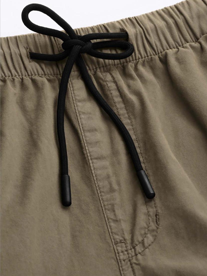 men solid tan cotton cargos casual trouser - 20397354 - Standard Image - 4