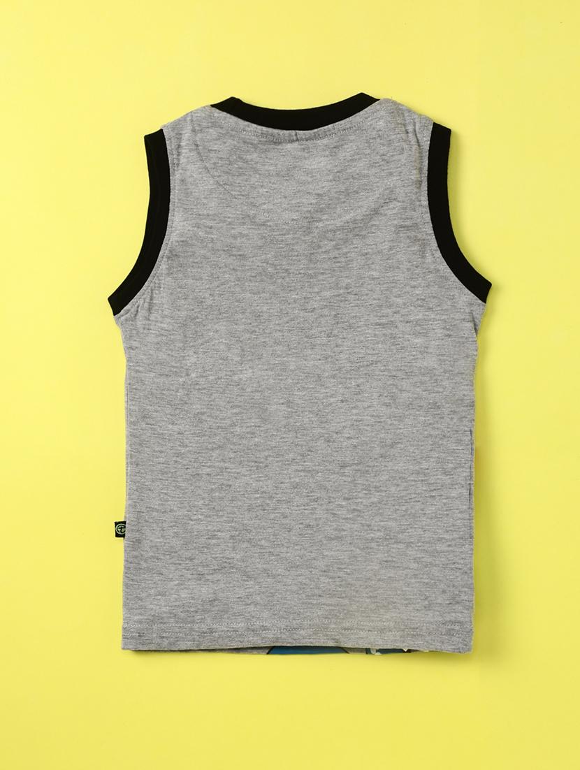 grey cotton vest - 20399420 - Standard Image - 1