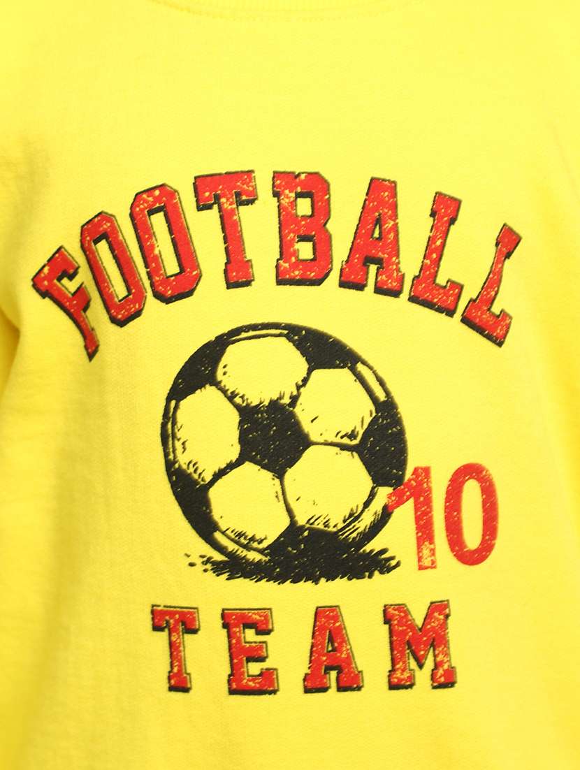 yellow cotton chest print sweatshirt - 20400256 - Standard Image - 4