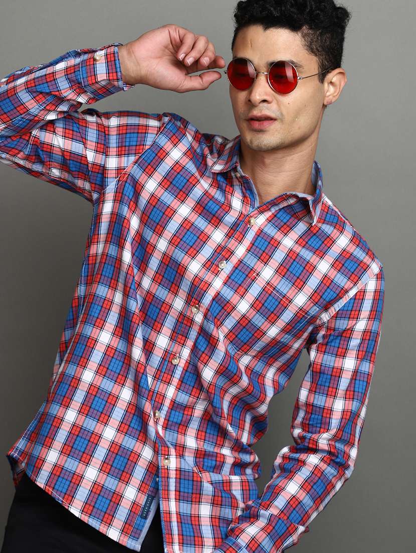 blue cotton casual shirt - 20402881 -  Standard Image - 1