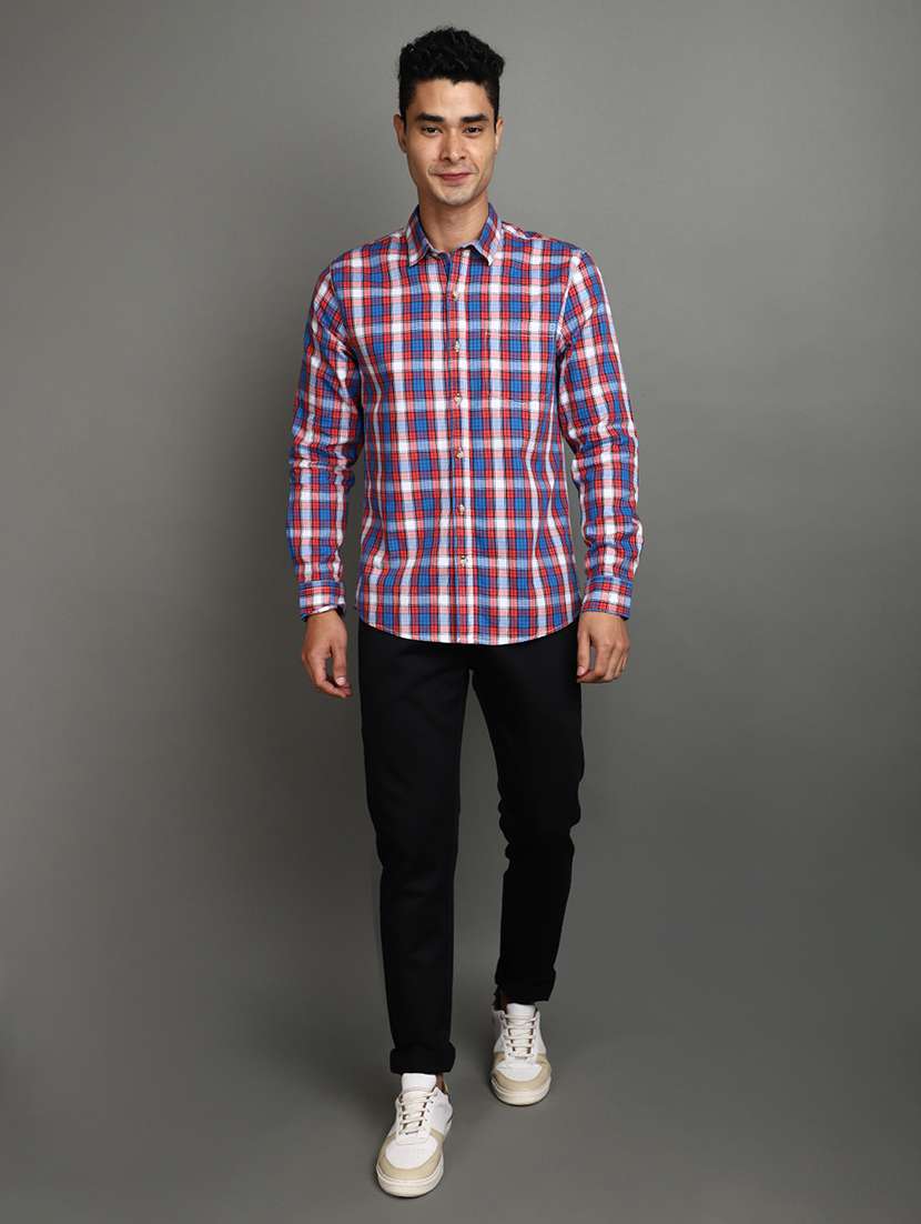 blue cotton casual shirt - 20402881 -  Standard Image - 4