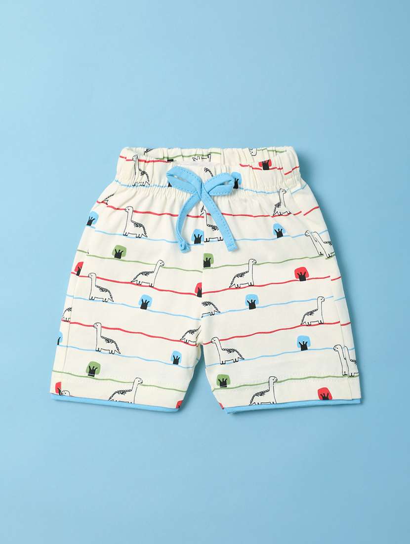 white cotton shorts & three fourth - 20403551 -  Standard Image - 1