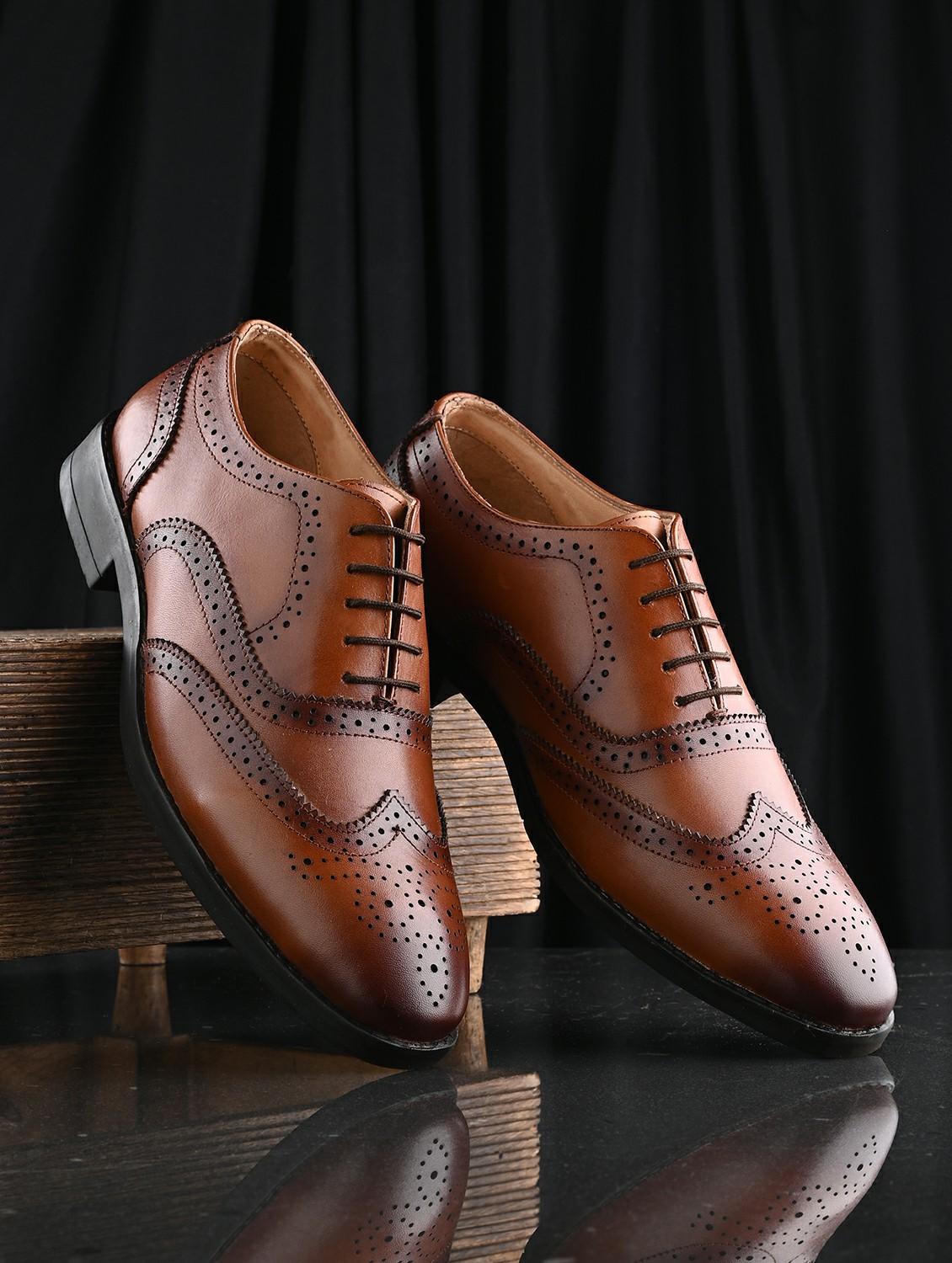 men cut work lace-up brouge shoes - 20404161 -  Zoom Image - 0