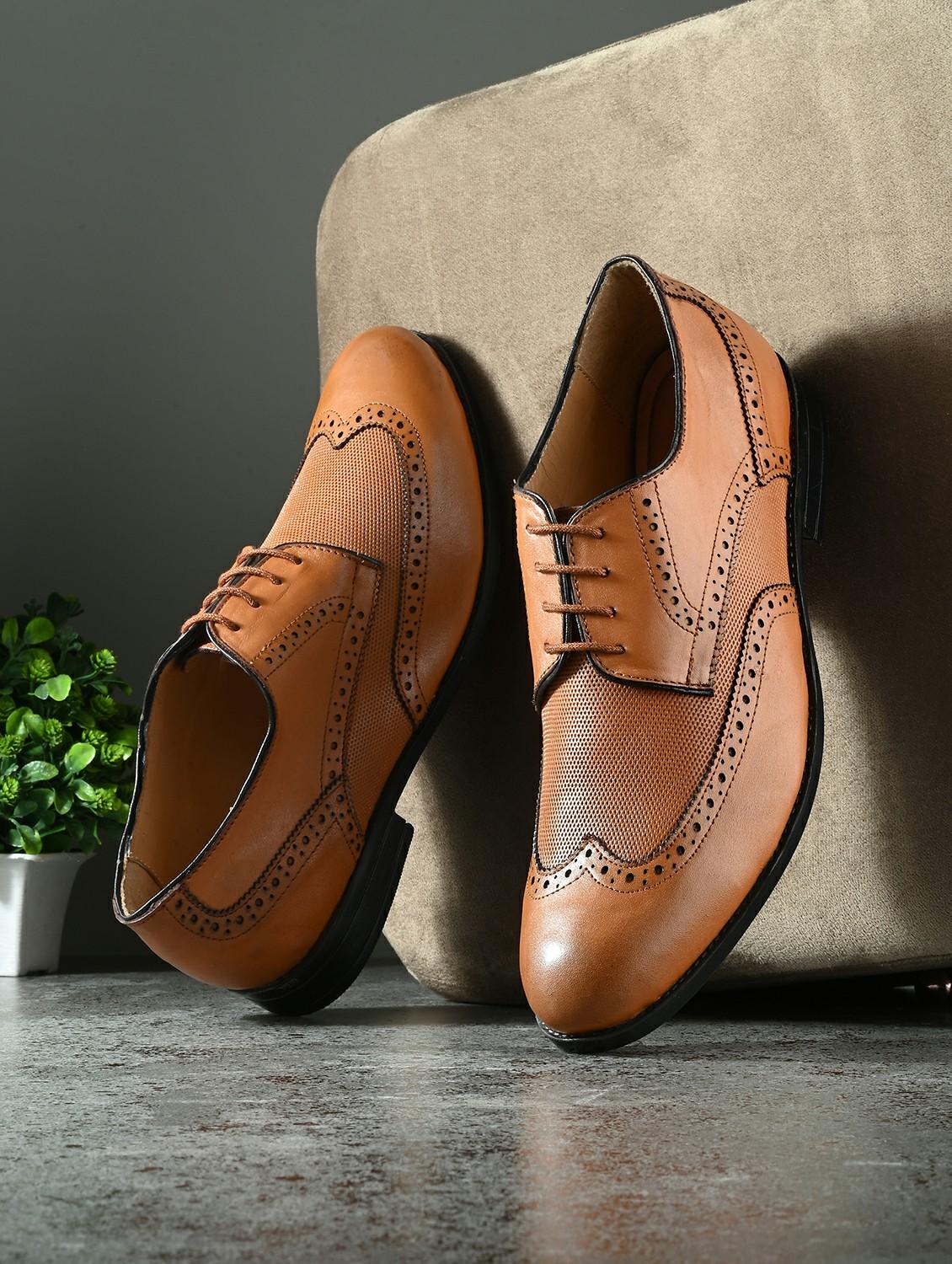 men cut work lace-up brouge shoes - 20404188 - Zoom Image - 0