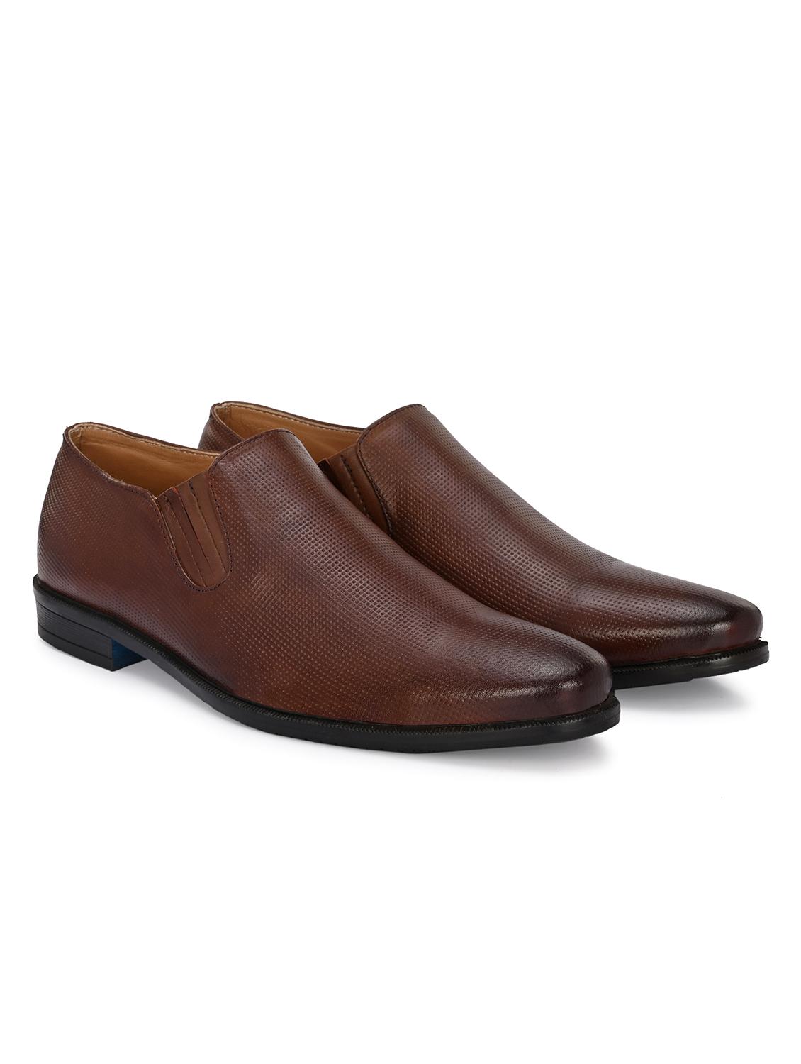 men's brown slip on formal shoe - 20404196 - Standard Image - 1