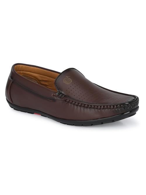 men solid brown formal slip on - 20404222 - Standard Image - 0