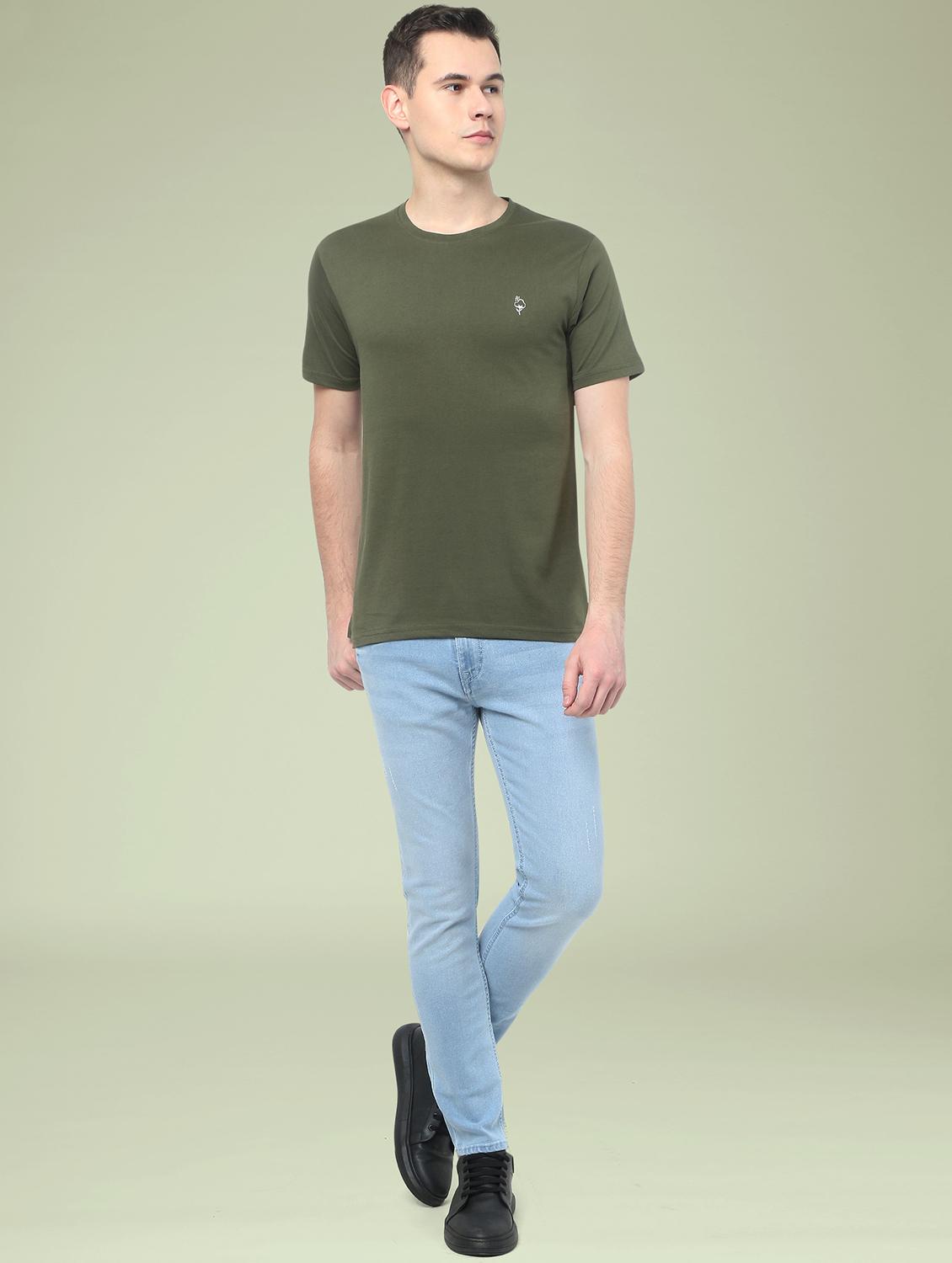 men green cotton regular t-shirt - 20404312 - Standard Image - 4