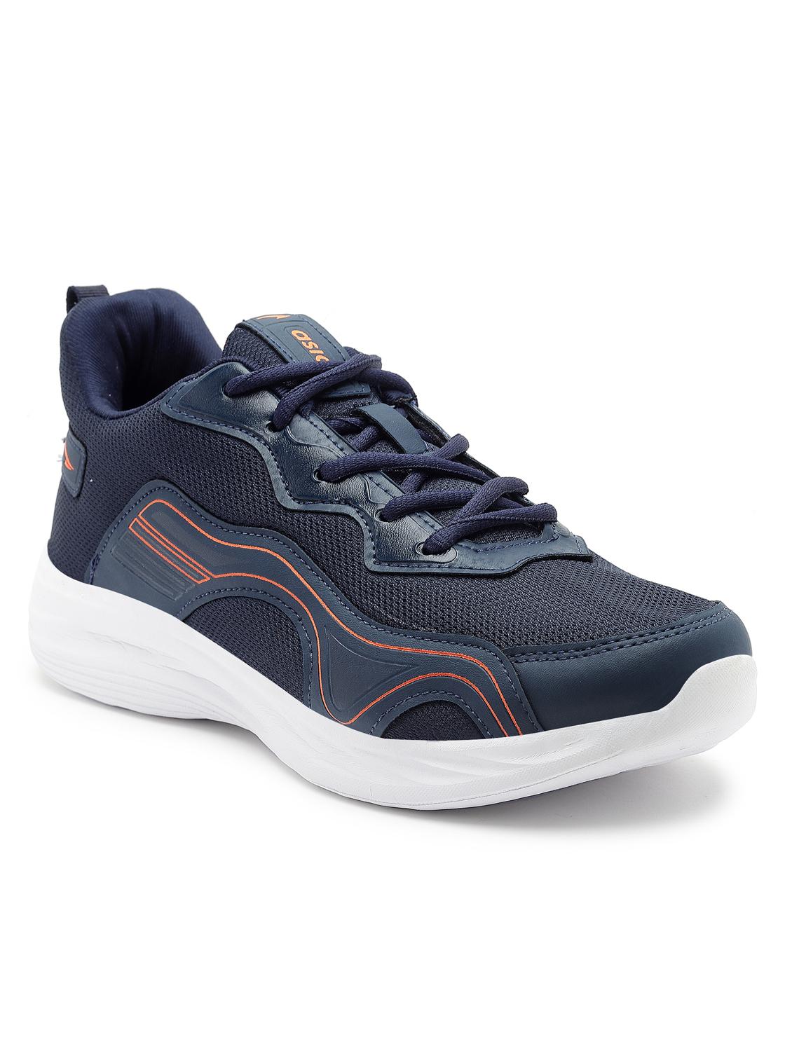 men solid navy blue lace-up sport shoe - 20404450 -  Standard Image - 1