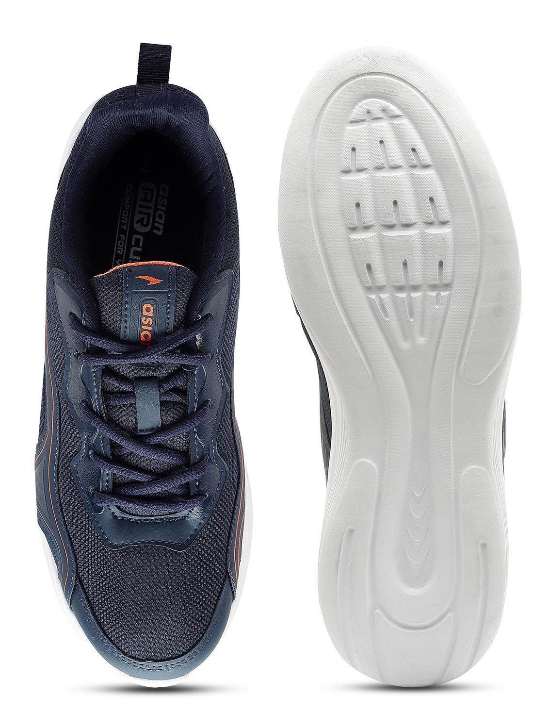 men solid navy blue lace-up sport shoe - 20404450 - Standard Image - 4