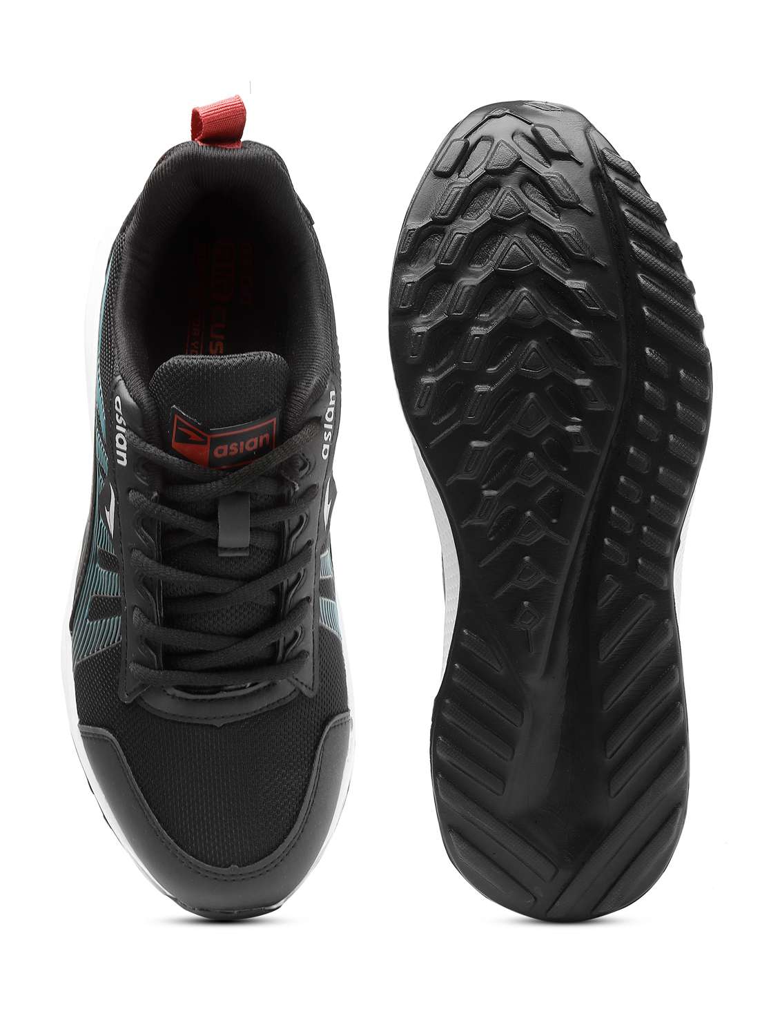 men color block black lace-up sport shoe - 20404458 -  Standard Image - 4