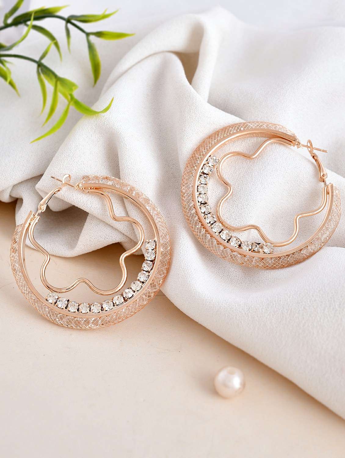 gold stainless steel hoop earrings