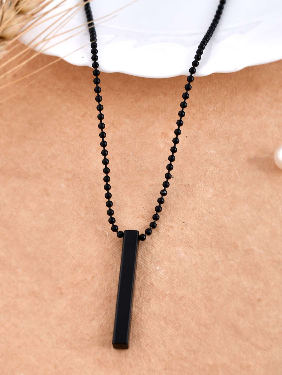 black stainless steel pendant