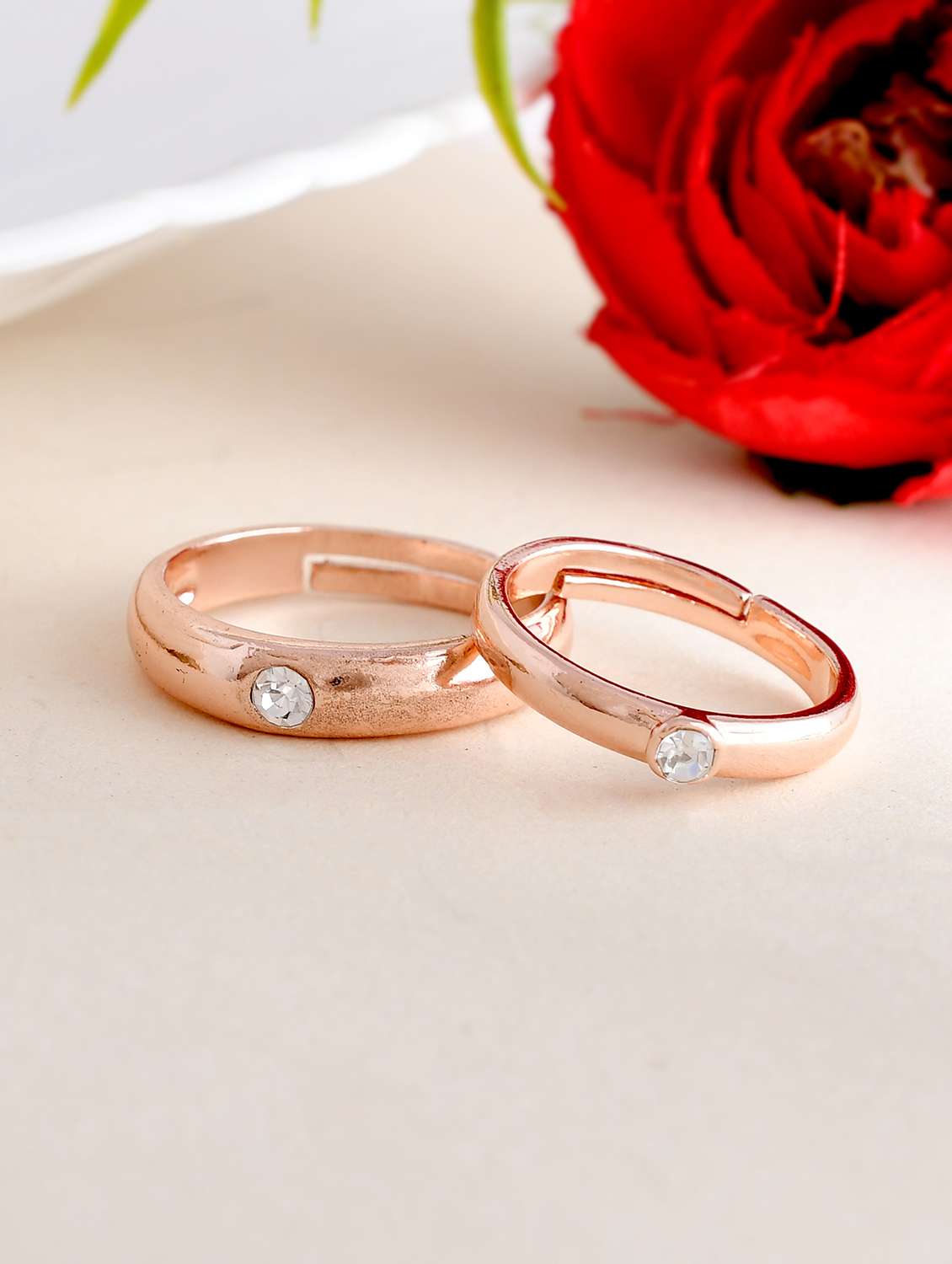 women's stainless steel rings combo