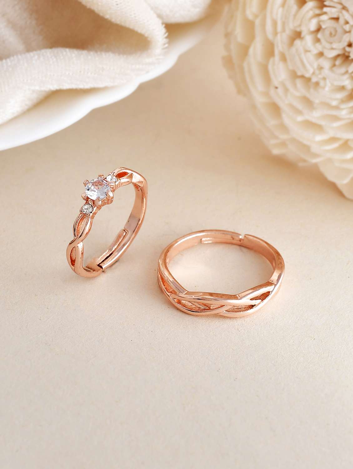 women's stainless steel rings combo