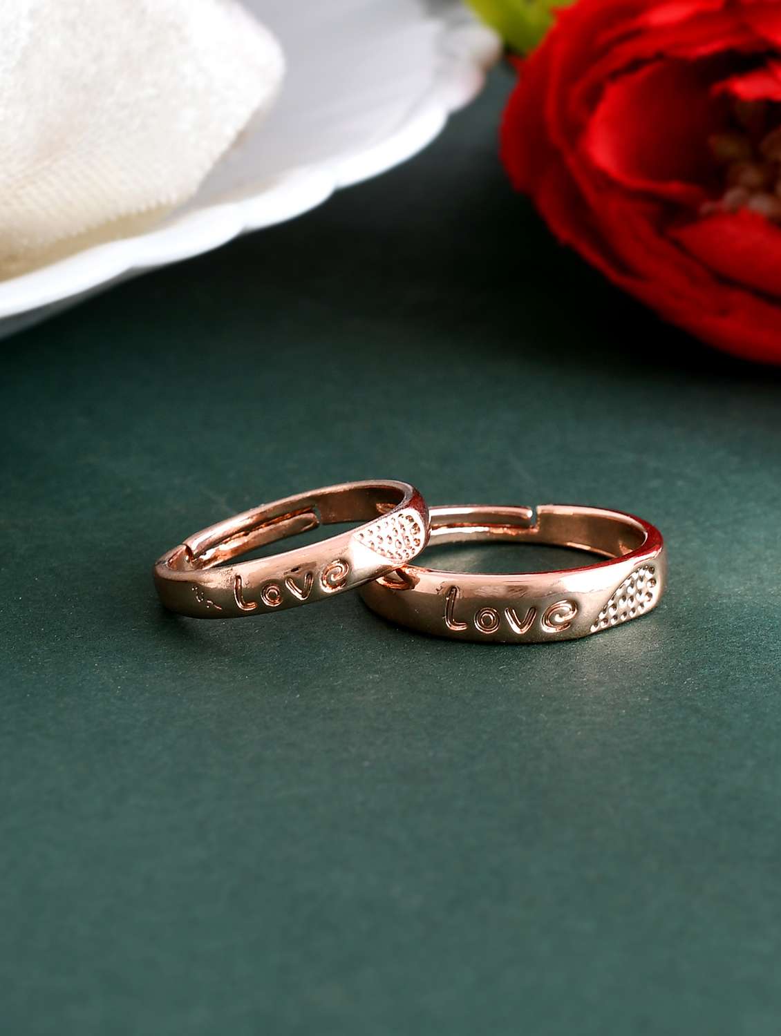 women's stainless steel rings combo