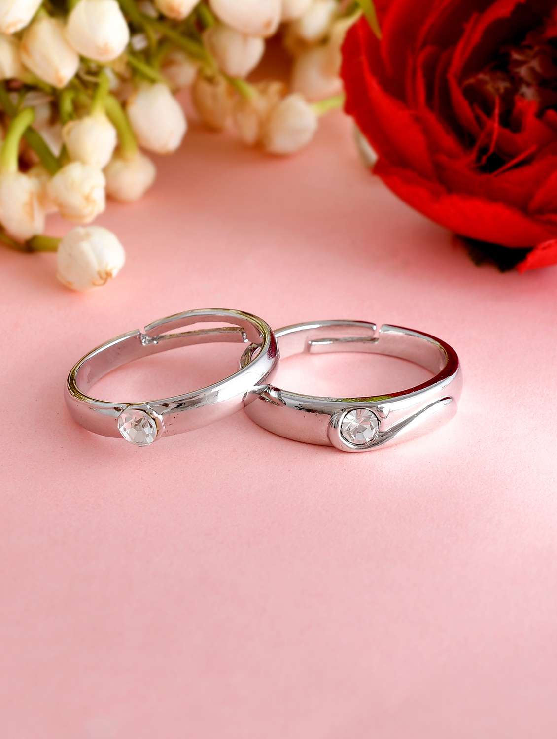 women's stainless steel rings combo