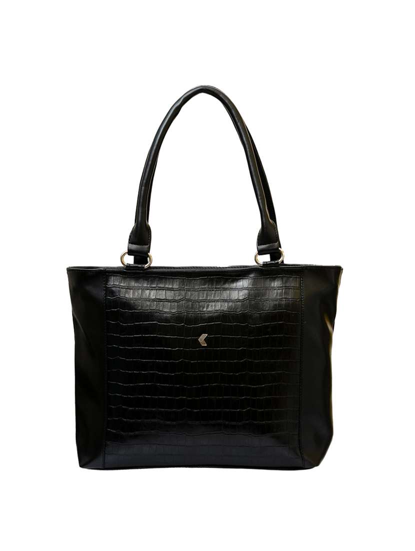 women texture leatherette handbag