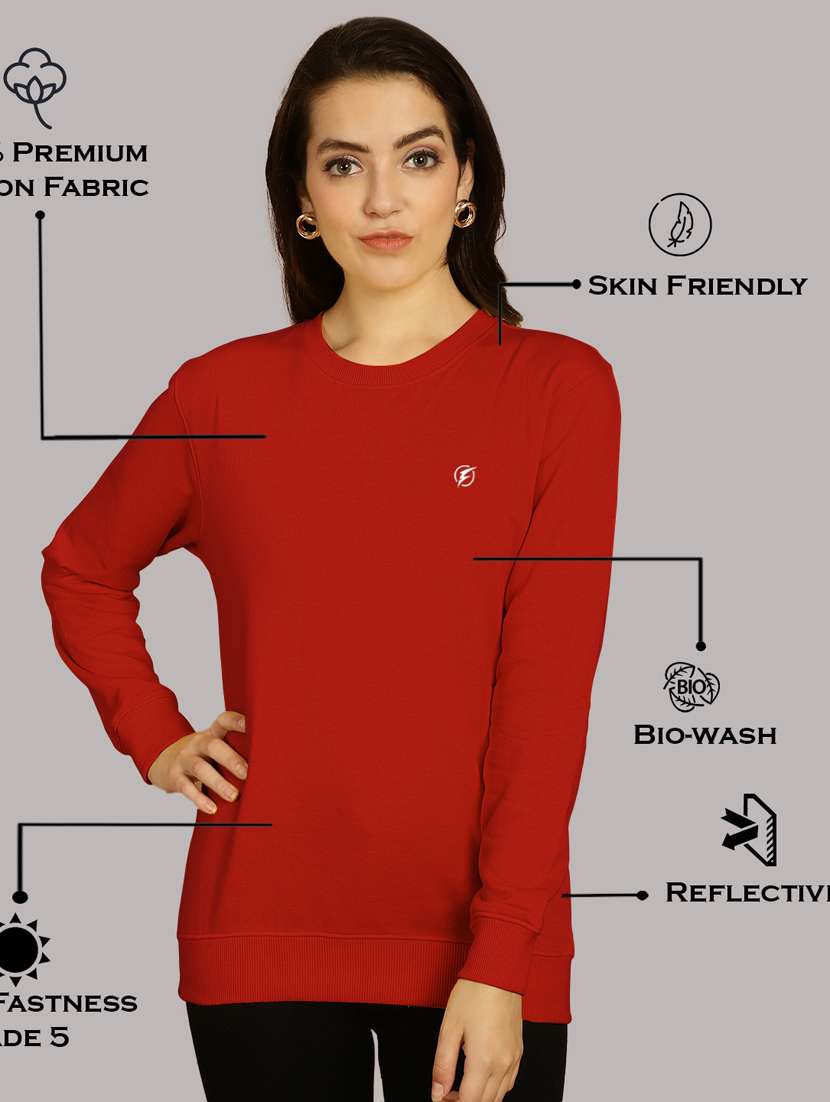 women's plain sweatshirt - 20405536 -  Standard Image - 4