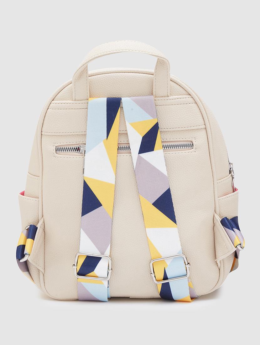 globus women ivory textured smart casual backpack - 20405748 -  Standard Image - 1