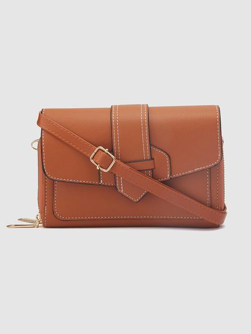 globus women orange solid envelope wallet - 20405764 - Standard Image - 0