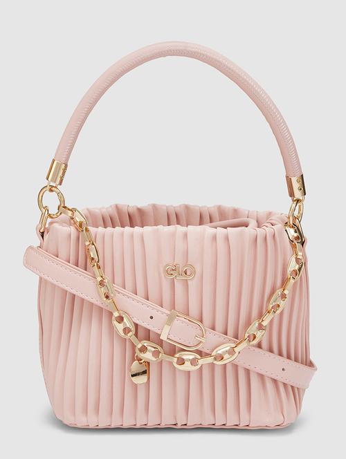 women peach leatherette handbag - 20405798 -  Standard Image - 0