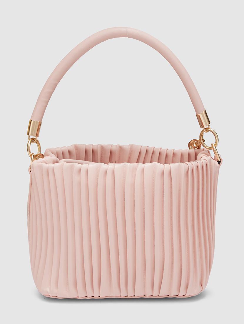 women peach leatherette handbag - 20405798 -  Standard Image - 1