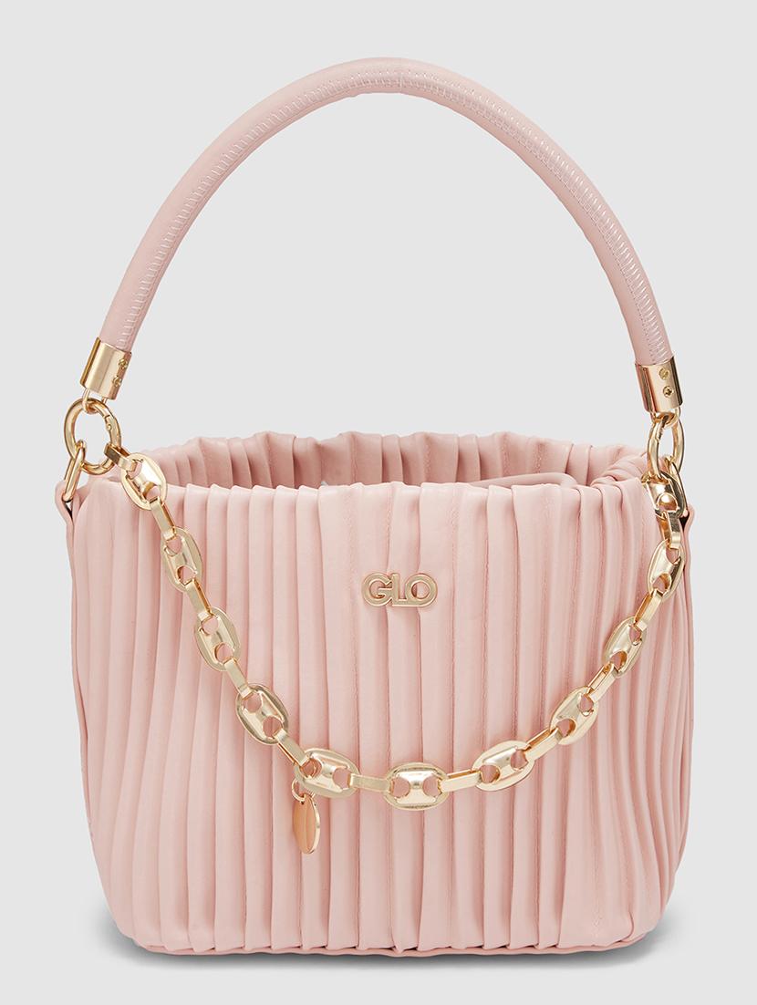 women peach leatherette handbag - 20405798 - Standard Image - 4