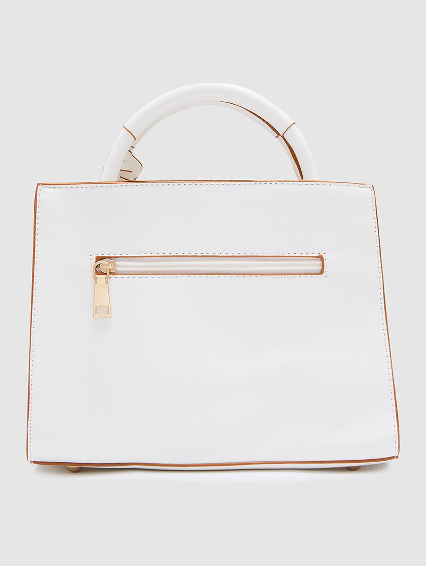 women white leatherette pu regular handbag - 20405801 -  Standard Image - 1