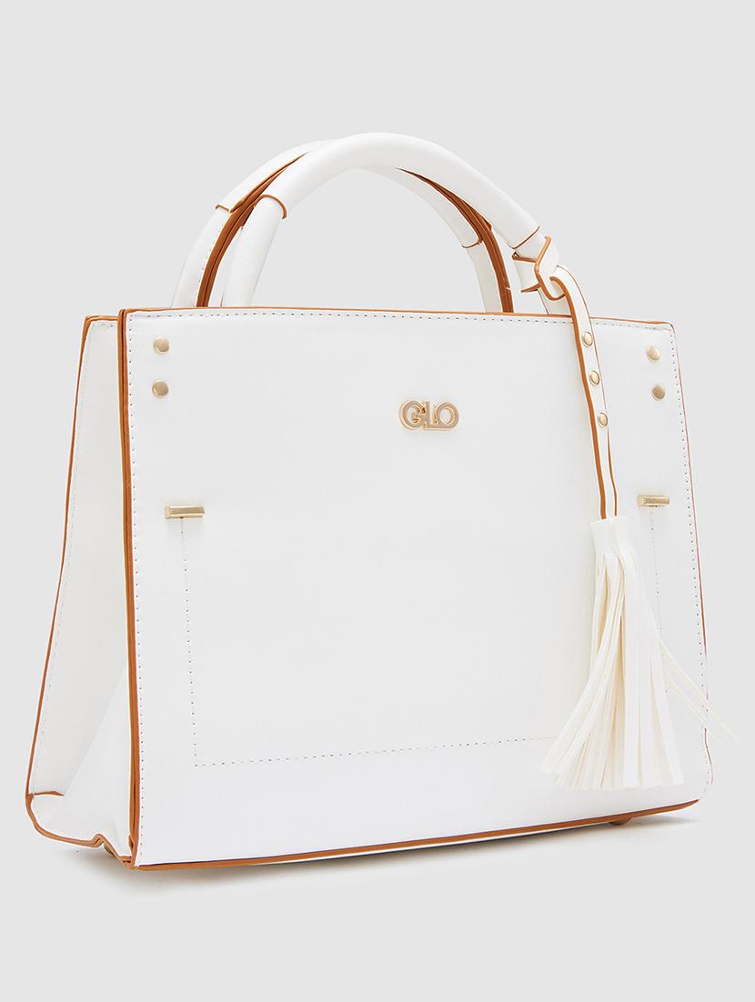 women white leatherette pu regular handbag - 20405801 - Standard Image - 4