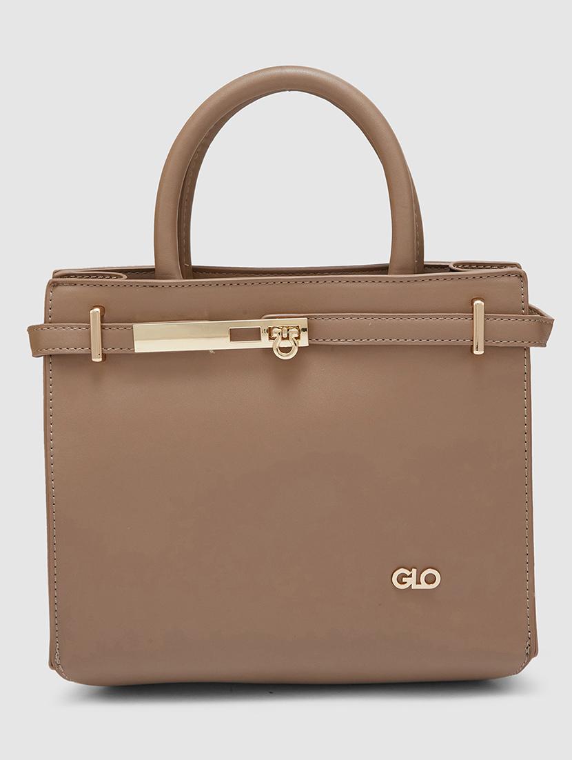 women solid leatherette handbag - 20405803 - Standard Image - 4