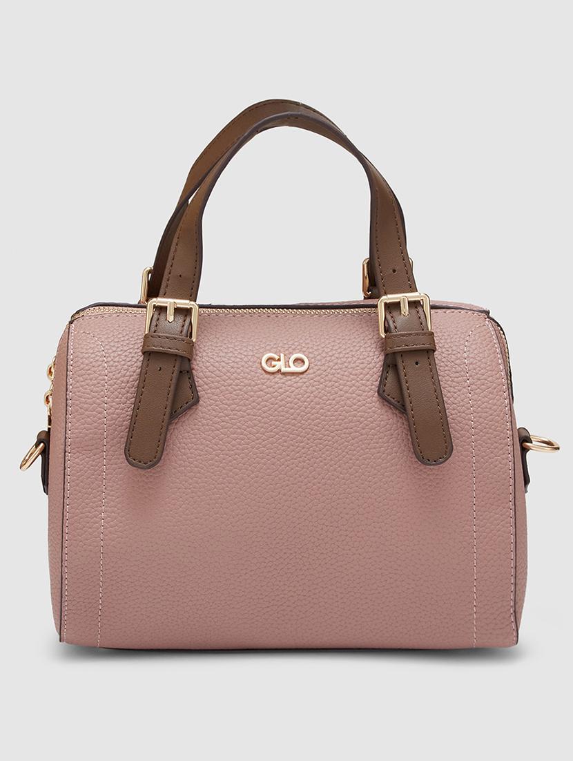 women solid leatherette handbag - 20405806 - Standard Image - 4